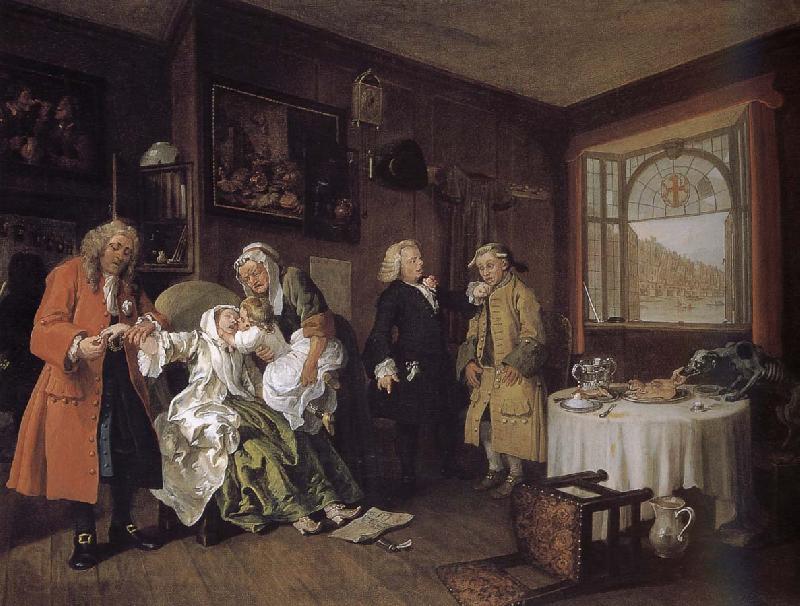 William Hogarth Group painting fashionable marriage of the dead countess Germany oil painting art
